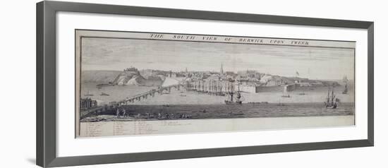 The South View of Berwick Upon Tweed, C.1743-45 (Pen and Ink and Wash on Paper)-Nathaniel Buck-Framed Giclee Print