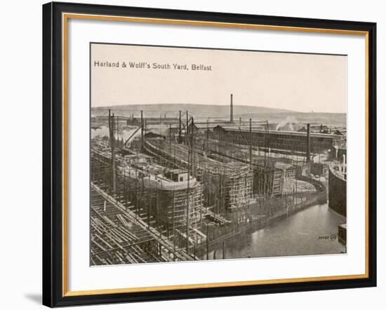 The South Yard of Harland and Wolff's Shipyards Belfast-null-Framed Photographic Print