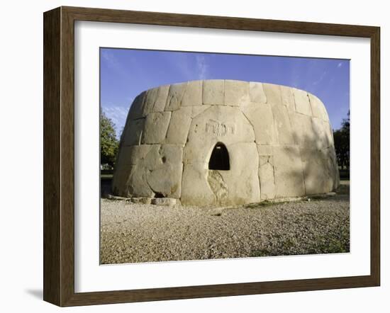 The southeast entrance of Hili tomb, a multiple grave within a pillbox-shaped structure-Werner Forman-Framed Giclee Print
