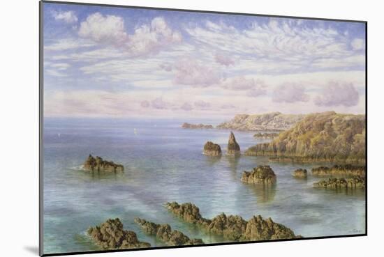 The Southern Coast of Guernsey, 1875 (W/C on Paper)-John Brett-Mounted Giclee Print