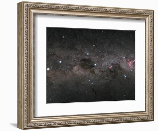 The Southern Cross and the Pointers in the Milky Way-null-Framed Photographic Print