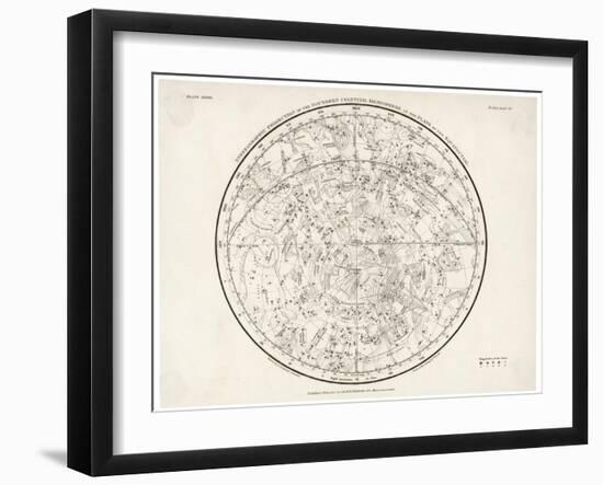 The Southern Hemisphere with Its Zodiac Signs-null-Framed Art Print