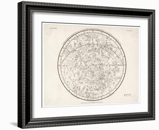 The Southern Hemisphere with Its Zodiac Signs-null-Framed Art Print