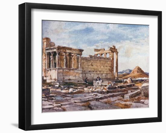 The Southern Side of the Erechtheum, with the Foundations of the Earlier Temple of Athena Polias-John Fulleylove-Framed Giclee Print