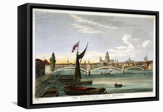 The Southwark Iron Bridge, London, 1822-null-Framed Premier Image Canvas