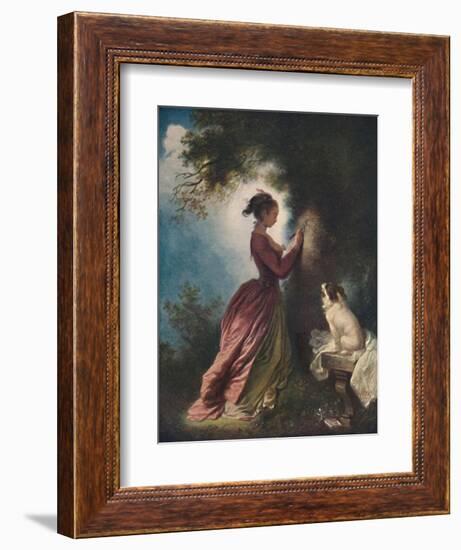 'The Souvenir (Le chiffre d'amour)', c1775-80, (1911)-Jean-Honore Fragonard-Framed Giclee Print