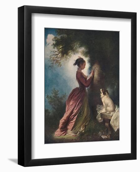 'The Souvenir (Le chiffre d'amour)', c1775-80, (1911)-Jean-Honore Fragonard-Framed Giclee Print