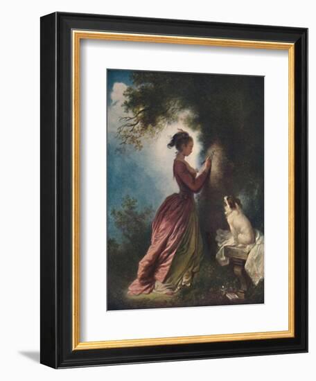 'The Souvenir (Le chiffre d'amour)', c1775-80, (1911)-Jean-Honore Fragonard-Framed Giclee Print