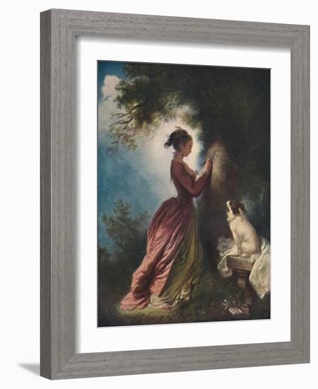 'The Souvenir (Le chiffre d'amour)', c1775-80, (1911)-Jean-Honore Fragonard-Framed Giclee Print