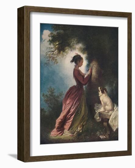 'The Souvenir (Le chiffre d'amour)', c1775-80, (1911)-Jean-Honore Fragonard-Framed Giclee Print