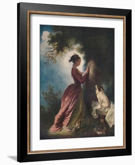 'The Souvenir (Le chiffre d'amour)', c1775-80, (1911)-Jean-Honore Fragonard-Framed Giclee Print