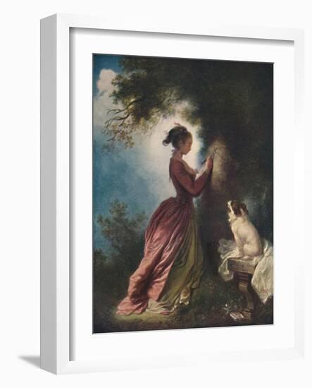 'The Souvenir (Le chiffre d'amour)', c1775-80, (1911)-Jean-Honore Fragonard-Framed Giclee Print