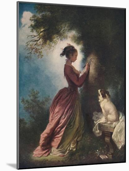 'The Souvenir (Le chiffre d'amour)', c1775-80, (1911)-Jean-Honore Fragonard-Mounted Giclee Print