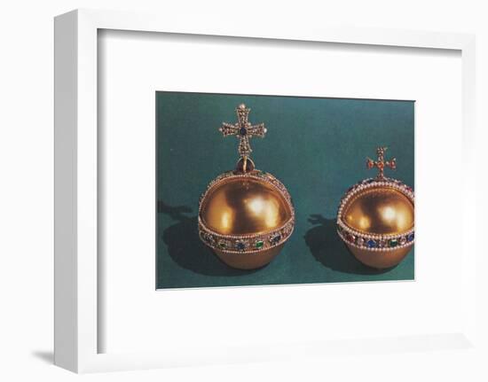'The Sovereign's Orb and Queen Mary II's Orb', 1953-Unknown-Framed Photographic Print