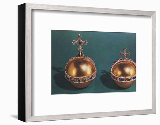 'The Sovereign's Orb and Queen Mary II's Orb', 1953-Unknown-Framed Photographic Print