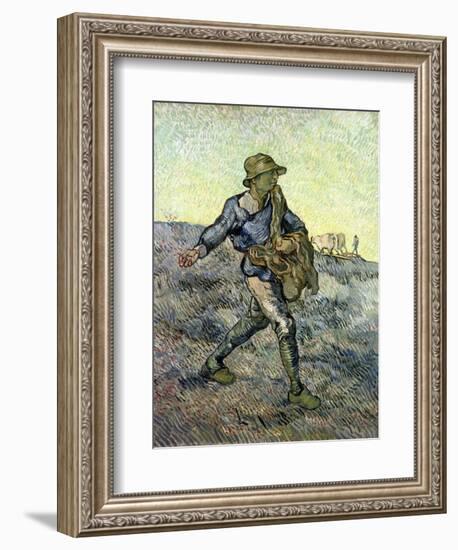 The Sower (After Millet) 1890-Vincent van Gogh-Framed Giclee Print