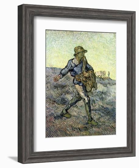 The Sower (After Millet) 1890-Vincent van Gogh-Framed Giclee Print