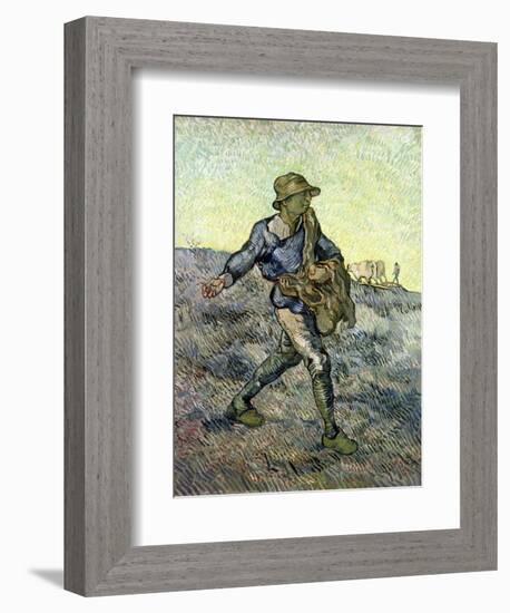 The Sower (After Millet) 1890-Vincent van Gogh-Framed Giclee Print