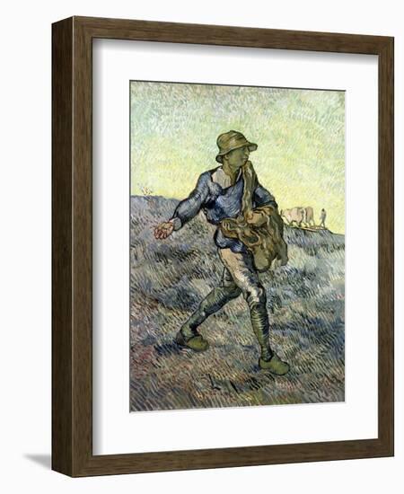 The Sower (After Millet) 1890-Vincent van Gogh-Framed Giclee Print