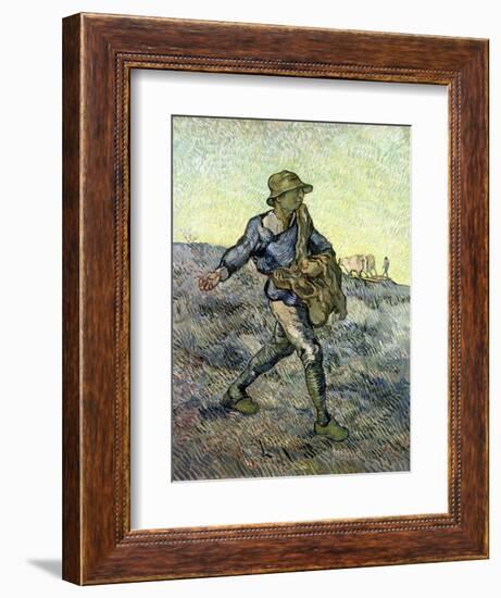 The Sower (After Millet) 1890-Vincent van Gogh-Framed Giclee Print