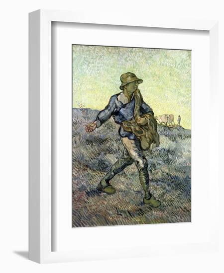 The Sower (After Millet) 1890-Vincent van Gogh-Framed Giclee Print