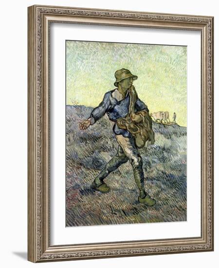 The Sower (After Millet) 1890-Vincent van Gogh-Framed Giclee Print