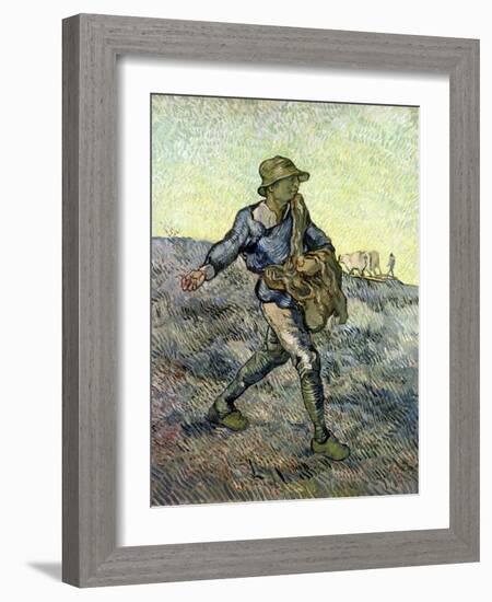 The Sower (After Millet) 1890-Vincent van Gogh-Framed Giclee Print