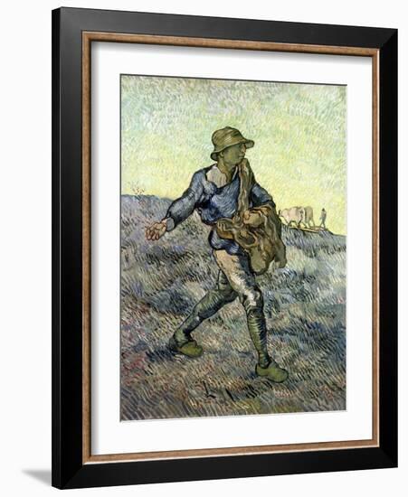 The Sower (After Millet) 1890-Vincent van Gogh-Framed Giclee Print