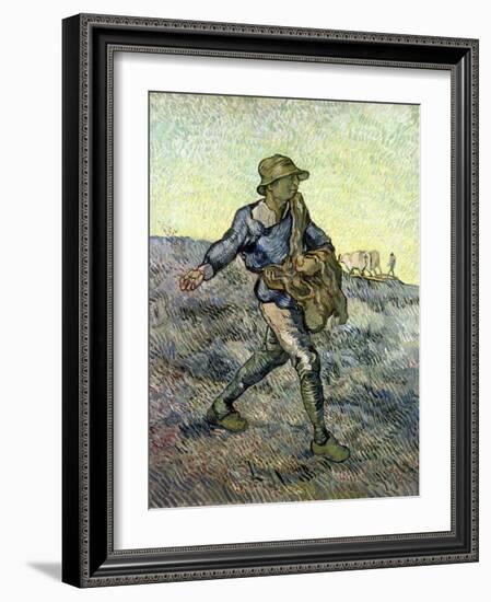 The Sower (After Millet) 1890-Vincent van Gogh-Framed Giclee Print