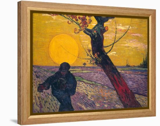 The Sower at Sunset, 1888-Vincent van Gogh-Framed Premier Image Canvas