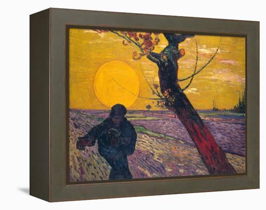 The Sower at Sunset, 1888-Vincent van Gogh-Framed Premier Image Canvas