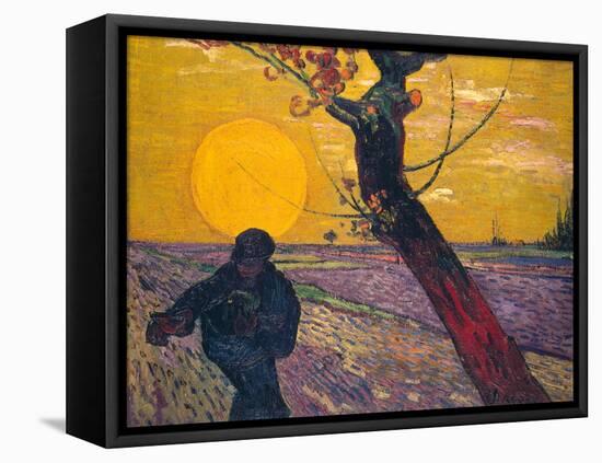 The Sower at Sunset, 1888-Vincent van Gogh-Framed Premier Image Canvas