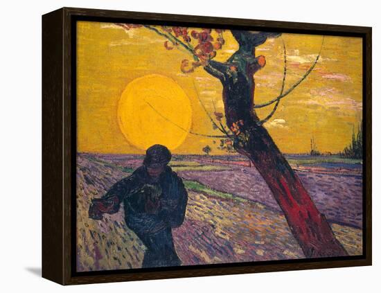 The Sower at Sunset, 1888-Vincent van Gogh-Framed Premier Image Canvas