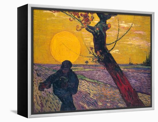 The Sower at Sunset, 1888-Vincent van Gogh-Framed Premier Image Canvas