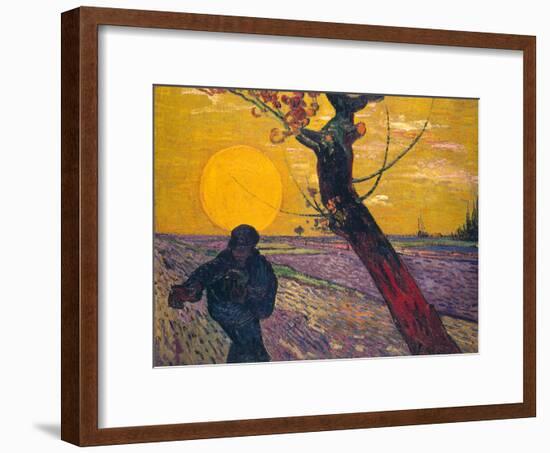 The Sower at Sunset, 1888-Vincent van Gogh-Framed Giclee Print