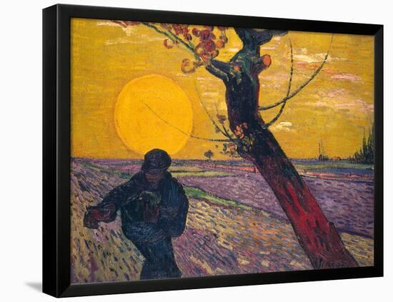 The Sower at Sunset, 1888-Vincent van Gogh-Framed Giclee Print