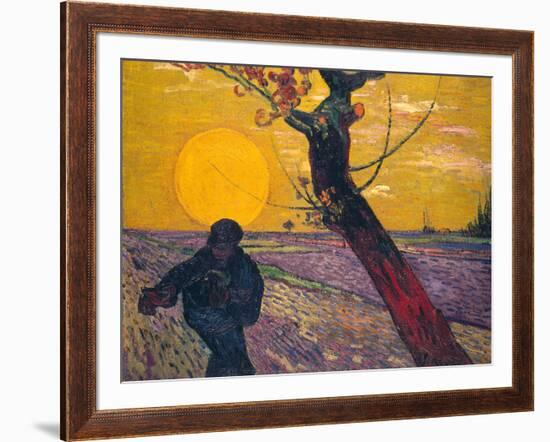 The Sower at Sunset, 1888-Vincent van Gogh-Framed Giclee Print