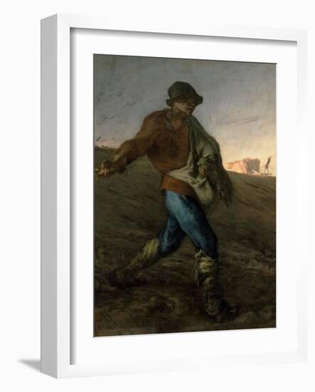 The Sower by Jean-Fran§Ois Millet-Jean-François Millet-Framed Giclee Print
