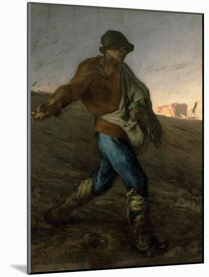 The Sower by Jean-Fran§Ois Millet-Jean-François Millet-Mounted Giclee Print