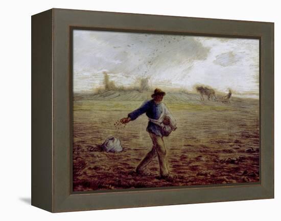 The Sower, C.1865-Jean-François Millet-Framed Premier Image Canvas