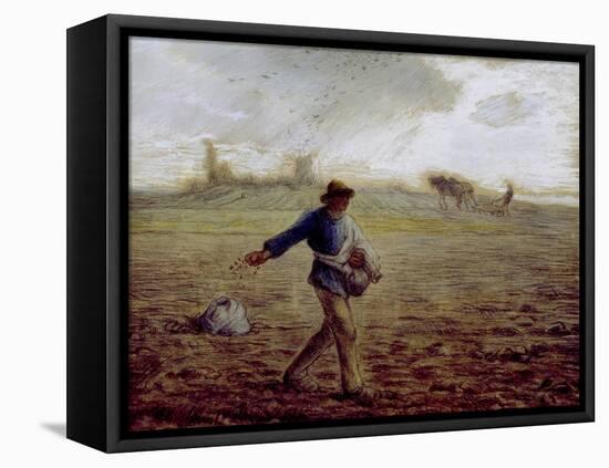 The Sower, C.1865-Jean-François Millet-Framed Premier Image Canvas