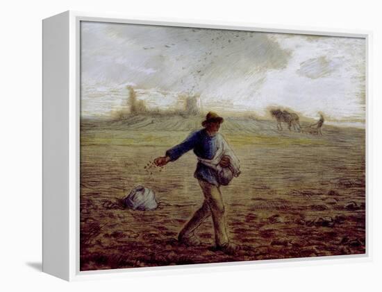 The Sower, C.1865-Jean-François Millet-Framed Premier Image Canvas