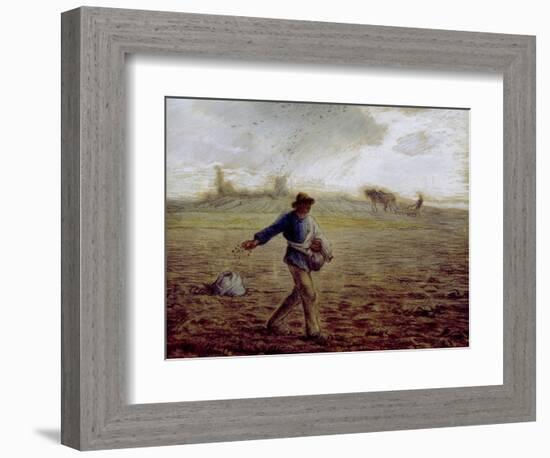 The Sower, C.1865-Jean-François Millet-Framed Giclee Print