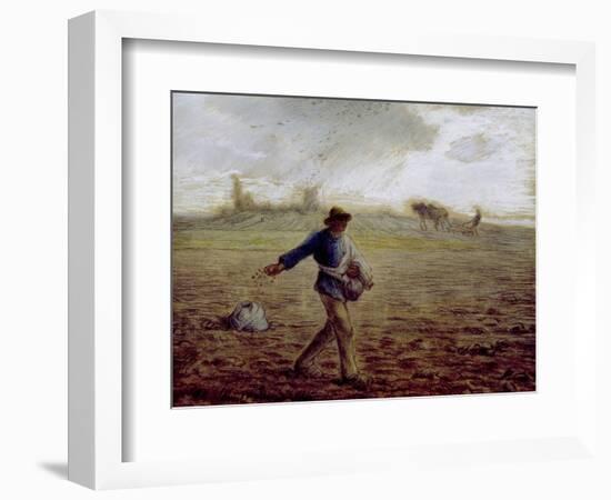 The Sower, C.1865-Jean-François Millet-Framed Giclee Print