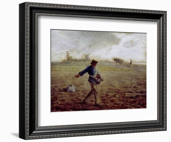 The Sower, C.1865-Jean-François Millet-Framed Giclee Print