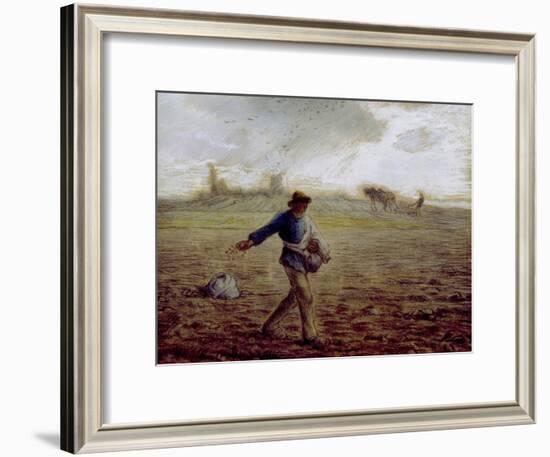 The Sower, C.1865-Jean-François Millet-Framed Giclee Print