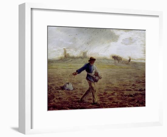 The Sower, C.1865-Jean-François Millet-Framed Giclee Print