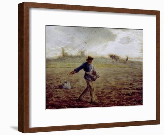 The Sower, C.1865-Jean-François Millet-Framed Giclee Print