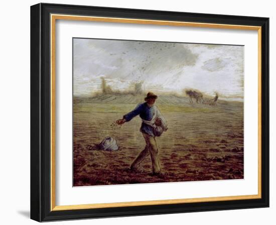 The Sower, C.1865-Jean-François Millet-Framed Giclee Print