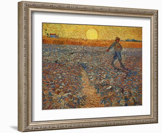 The Sower, c.1888-Vincent van Gogh-Framed Premium Giclee Print